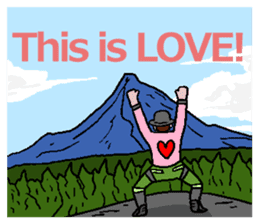I shout it out toward the mountain(Eng.) sticker #6054641