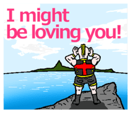 I shout it out toward the mountain(Eng.) sticker #6054643