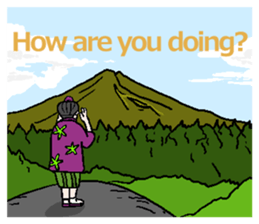 I shout it out toward the mountain(Eng.) sticker #6054648