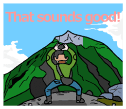 I shout it out toward the mountain(Eng.) sticker #6054654