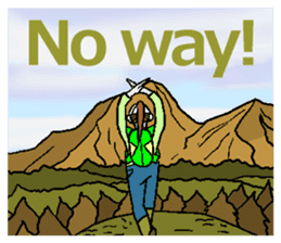 I shout it out toward the mountain(Eng.) sticker #6054655