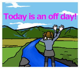 I shout it out toward the mountain(Eng.) sticker #6054663