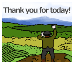 I shout it out toward the mountain(Eng.) sticker #6054667