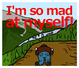 I shout it out toward the mountain(Eng.) sticker #6054668