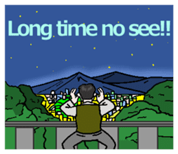 I shout it out toward the mountain(Eng.) sticker #6054674