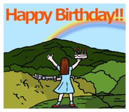 I shout it out toward the mountain(Eng.) sticker #6054676