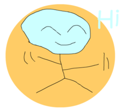 A cute line boy sticker #6056800