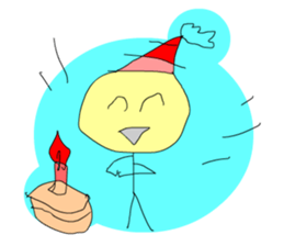 A cute line boy sticker #6056828