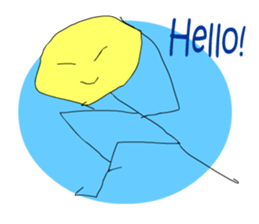 A cute line boy sticker #6056835