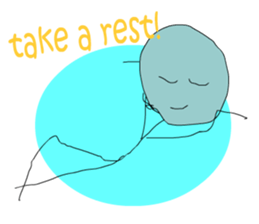 A cute line boy sticker #6056837