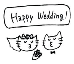 simple cat congratulations sticker #6057448