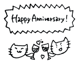 simple cat congratulations sticker #6057452