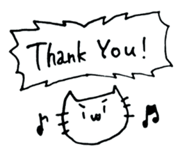 simple cat congratulations sticker #6057472