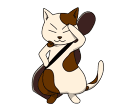Cello cat Anton sticker #6058725