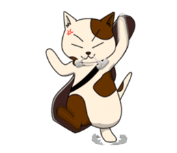 Cello cat Anton sticker #6058748