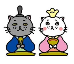 The Tamuras' cat (The four seasons) sticker #6059299
