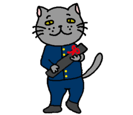 The Tamuras' cat (The four seasons) sticker #6059301