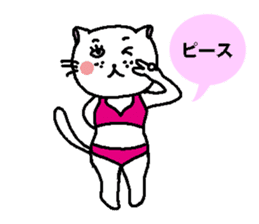 The Tamuras' cat (The four seasons) sticker #6059314