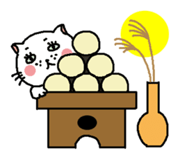 The Tamuras' cat (The four seasons) sticker #6059319