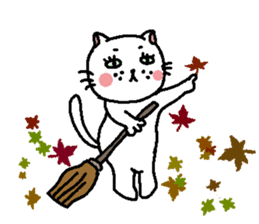 The Tamuras' cat (The four seasons) sticker #6059324