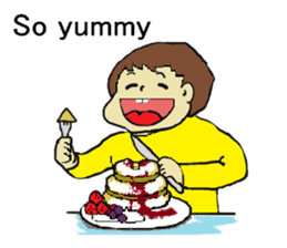 Four happy siblings. English version. sticker #6060577