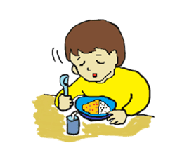 Four happy siblings. English version. sticker #6060578