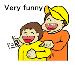 Four happy siblings. English version. sticker #6060583