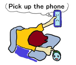 Four happy siblings. English version. sticker #6060597