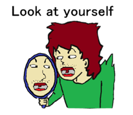 Four happy siblings. English version. sticker #6060608