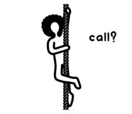 boring afroman with rope EN sticker #6060857