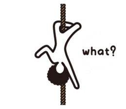 boring afroman with rope EN sticker #6060867