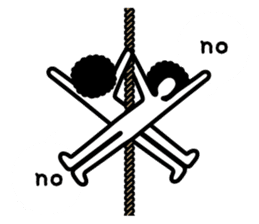 boring afroman with rope EN sticker #6060879