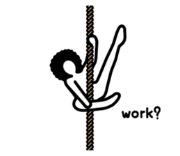 boring afroman with rope EN sticker #6060883