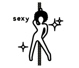 boring afroman with rope EN sticker #6060885