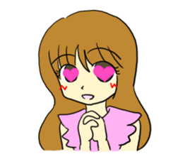 The girl who likes an idol size sticker #6061163