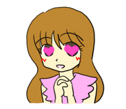 The girl who likes an idol size sticker #6061163