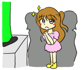 The girl who likes an idol size sticker #6061167