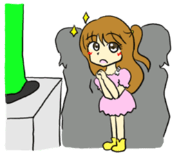 The girl who likes an idol size sticker #6061167