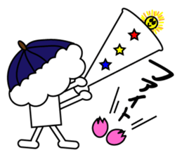 Cute white clouds sticker #6061378