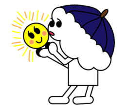 Cute white clouds sticker #6061380