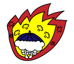 Cute white clouds sticker #6061382