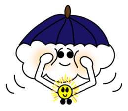 Cute white clouds sticker #6061387