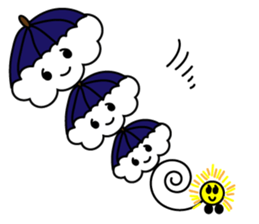 Cute white clouds sticker #6061392