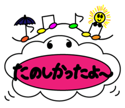 Cute white clouds sticker #6061393