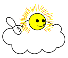 Cute white clouds sticker #6061395