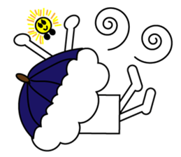 Cute white clouds sticker #6061397