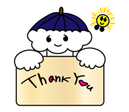 Cute white clouds sticker #6061401