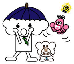 Cute white clouds sticker #6061405