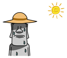Lazy Moai sticker #6061916