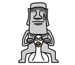 Lazy Moai sticker #6061926